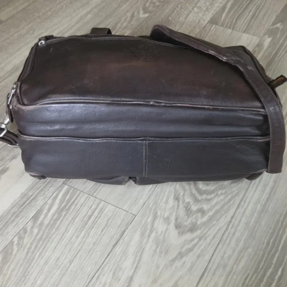 Canyon Outback Leather Goods Briefcase Brown messenger-style hand-assembled